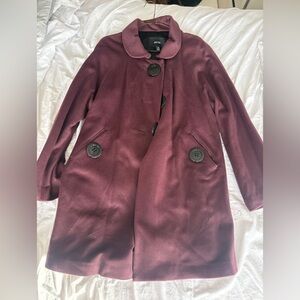 Jacob Women's Deep Burgundy Pea Coat